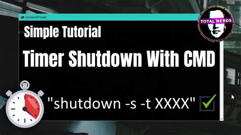 cmd to shutdown pc timer