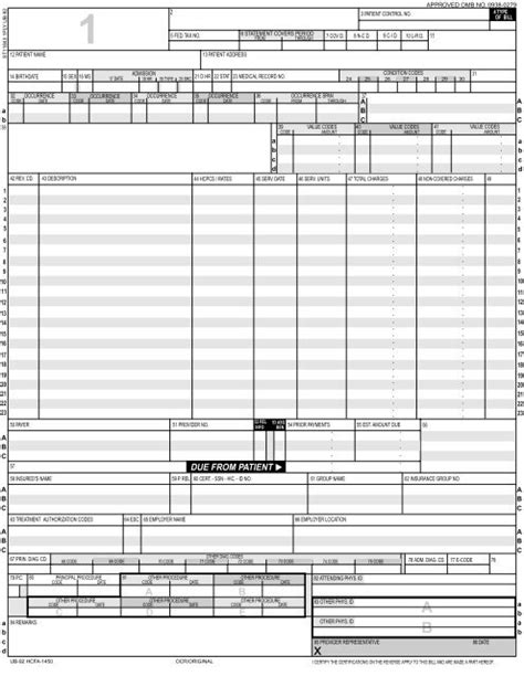 Cms 1450 Form Printable