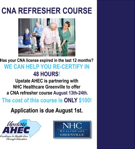 cna refresher course online nc