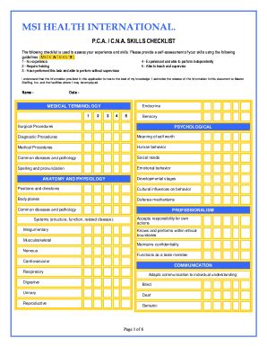 cna skills list step by step pdf