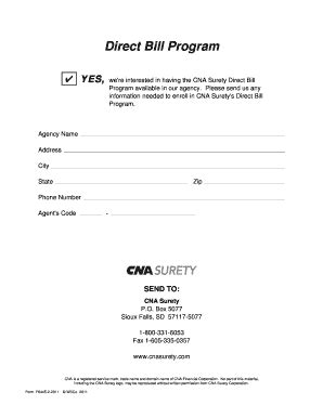 cna surety direct bill