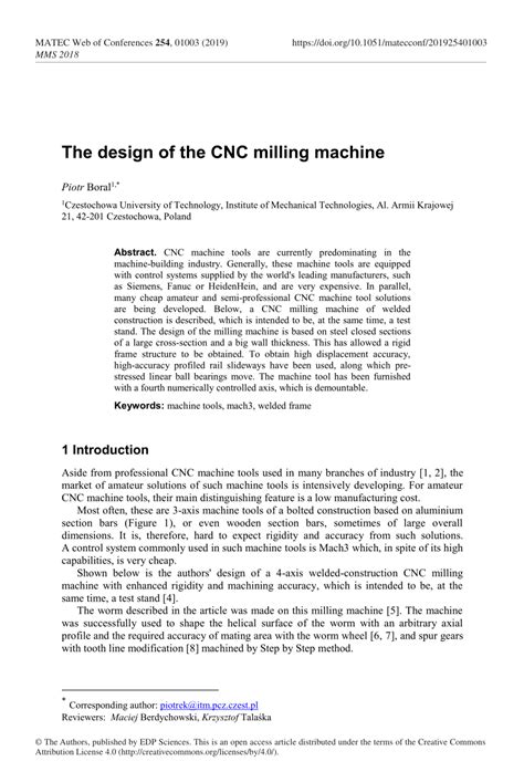 Cnc Milling Machine Design Pdf