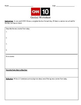 cnn 10 guided worksheet free