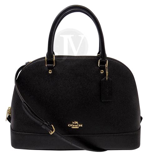 coach black satchel handbag