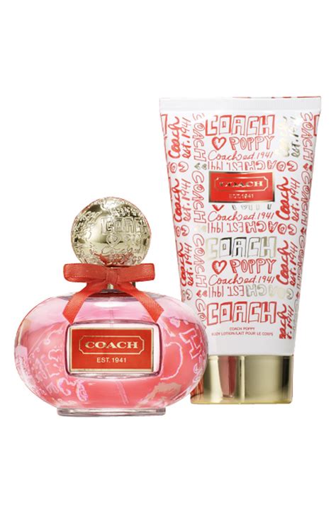 coach poppy perfume and lotion set