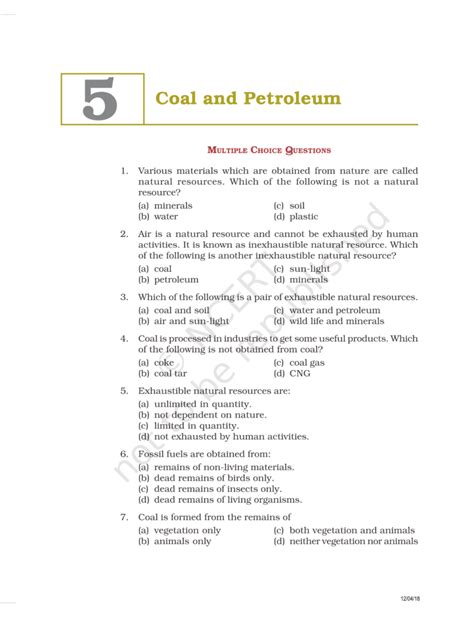 coal and petroleum class 8 exemplar