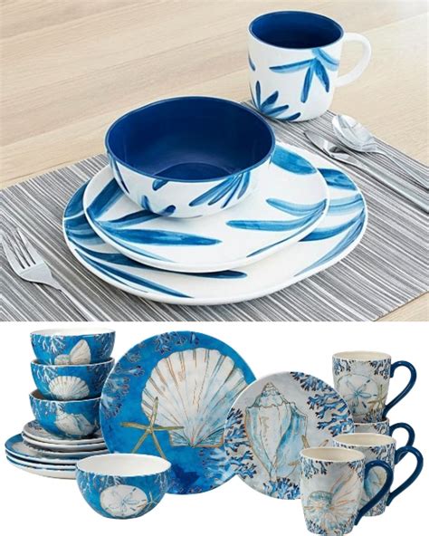 Coastal Ceramic Dinnerware Sets