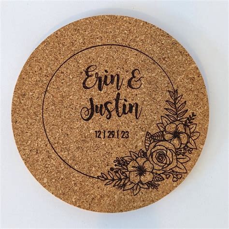 Coasters Engraved Cork
