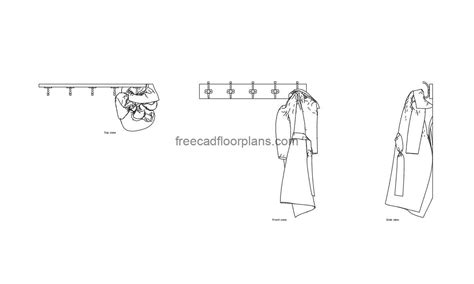 Coat Hook Autocad Block