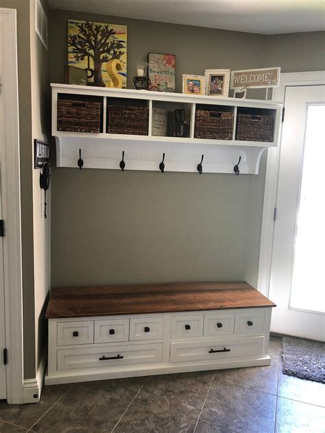 Coat Hooks With Shelf And Bench