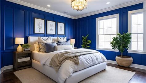 Cobalt Blue Accent Wall Bedroom