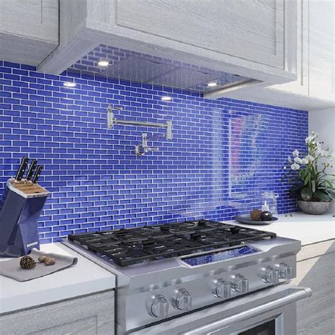 cobalt blue backsplash