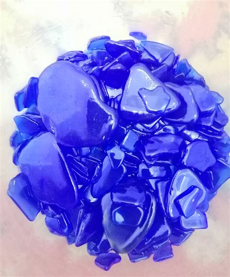 cobalt blue glass pieces