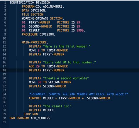cobol programming language example
