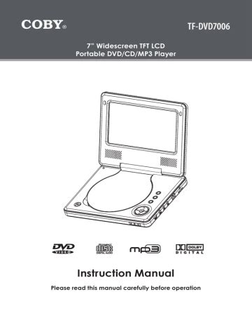 coby portable dvd player manual