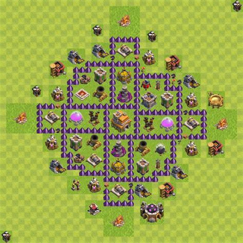 Coc Level 7 Town Hall Base At Level
