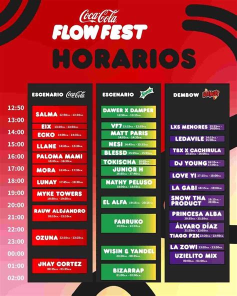 coca cola flow fest horarios