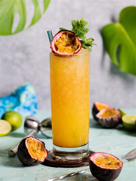 cocktail with passion fruit