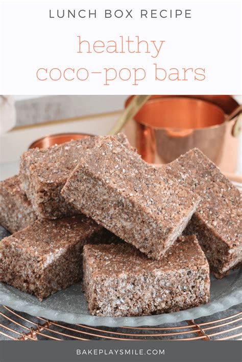 Healthy CocoPop Bars Lunch Box Recipe Lunch box recipes, Lunch box