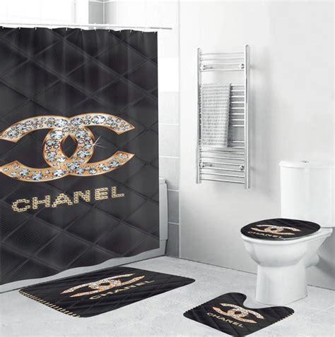 coco chanel shower curtain set