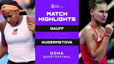 coco gauff vs kudermetova