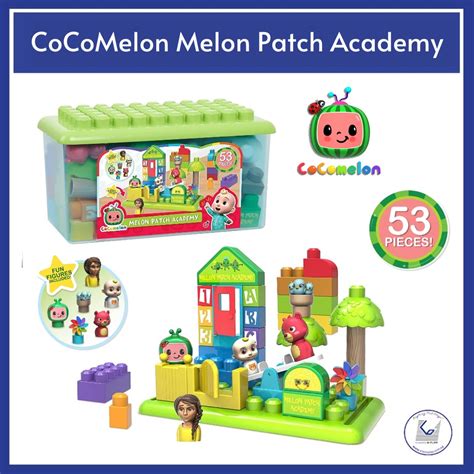 Melon Patch Academy Early Learning Toy 6 Figures 53pc Block