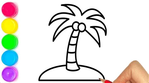 Coconut Tree Drawing Easy