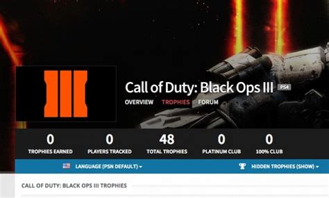 Cod Bo3 Trophies