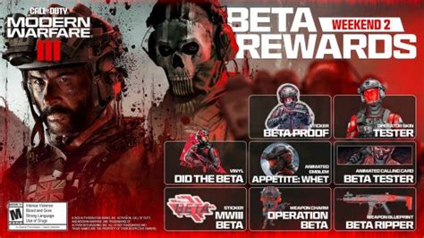 cod mw3 beta rewards