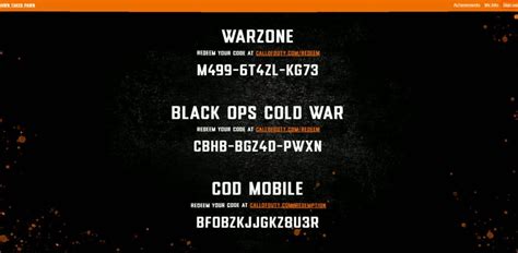 cod program codes