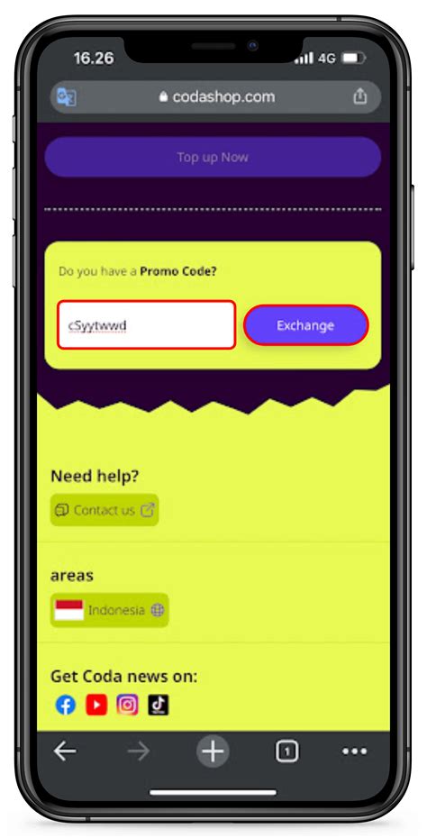 codashop voucher code
