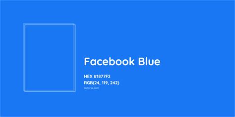 Facebook Blue color codes, similar colors, palettes Hex RGB CMYK