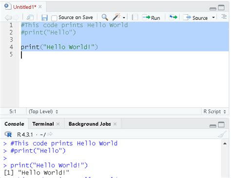 code for r programming language