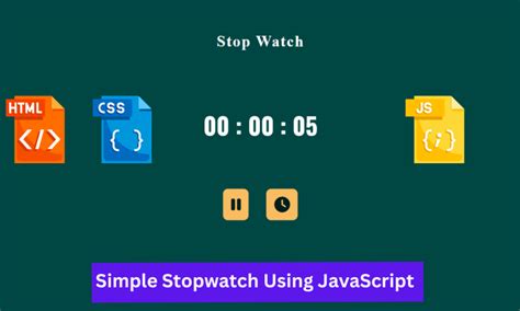Code For Stopwatch In Javascript