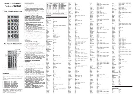 Code List For Ge Universal Remote Onn Tv