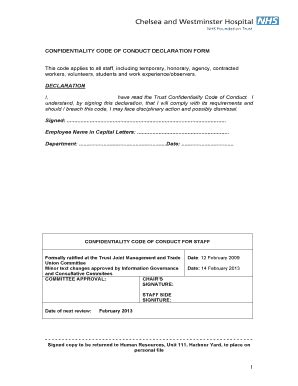 code of conduct declaration form