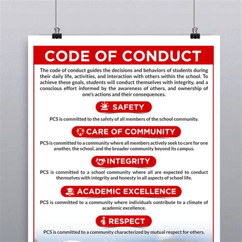 code of conduct signage
