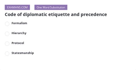 Famous Code Of Diplomatic Etiquette And Precedence Ideas