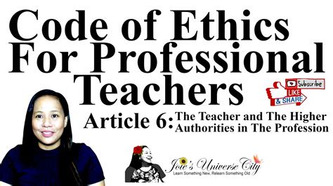 code of ethics article 6 section 2