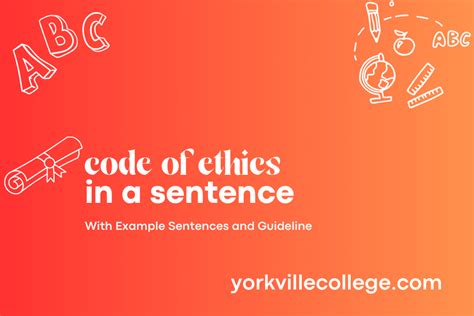 code of ethics in a sentence