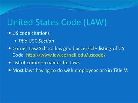 Code Of Law In The Us