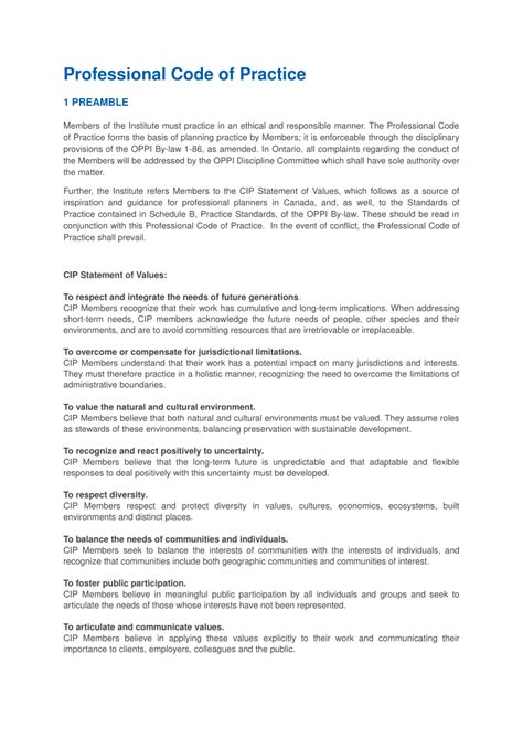 code of practice pdf