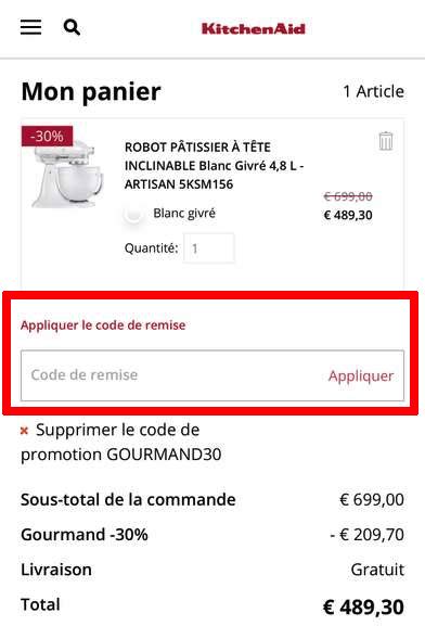 Code Promo Kitchenaid Blender