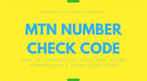 code to check mtn phone number in nigeria