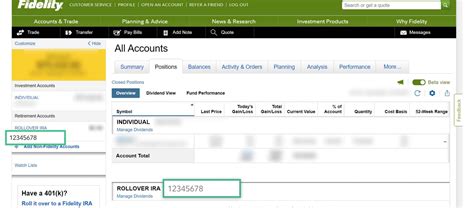 code to get your fidelity account number