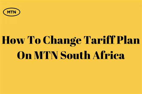 code to switch tariff plan on mtn