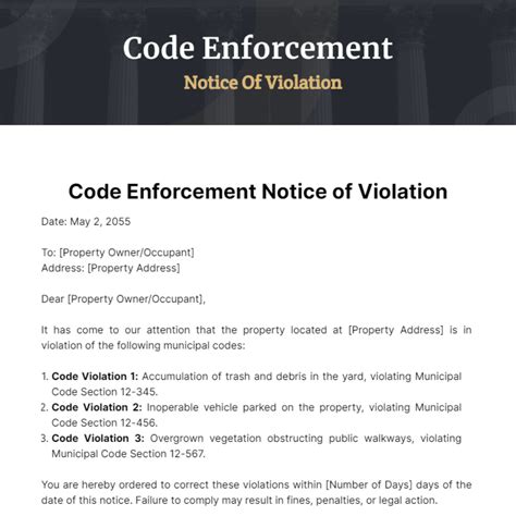 code violations examples