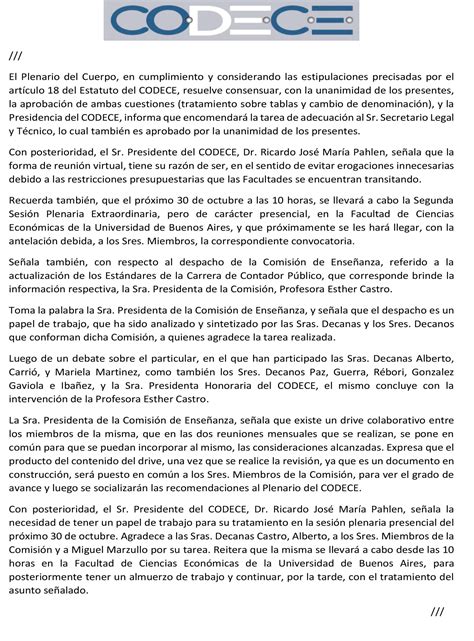 UNSE Humanidades participó en un plenario de Codece con decanos de