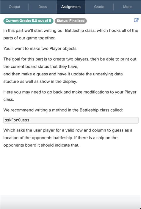 Codehs Battleship Answers