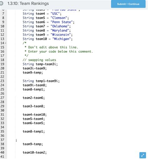 Codehs Swapping